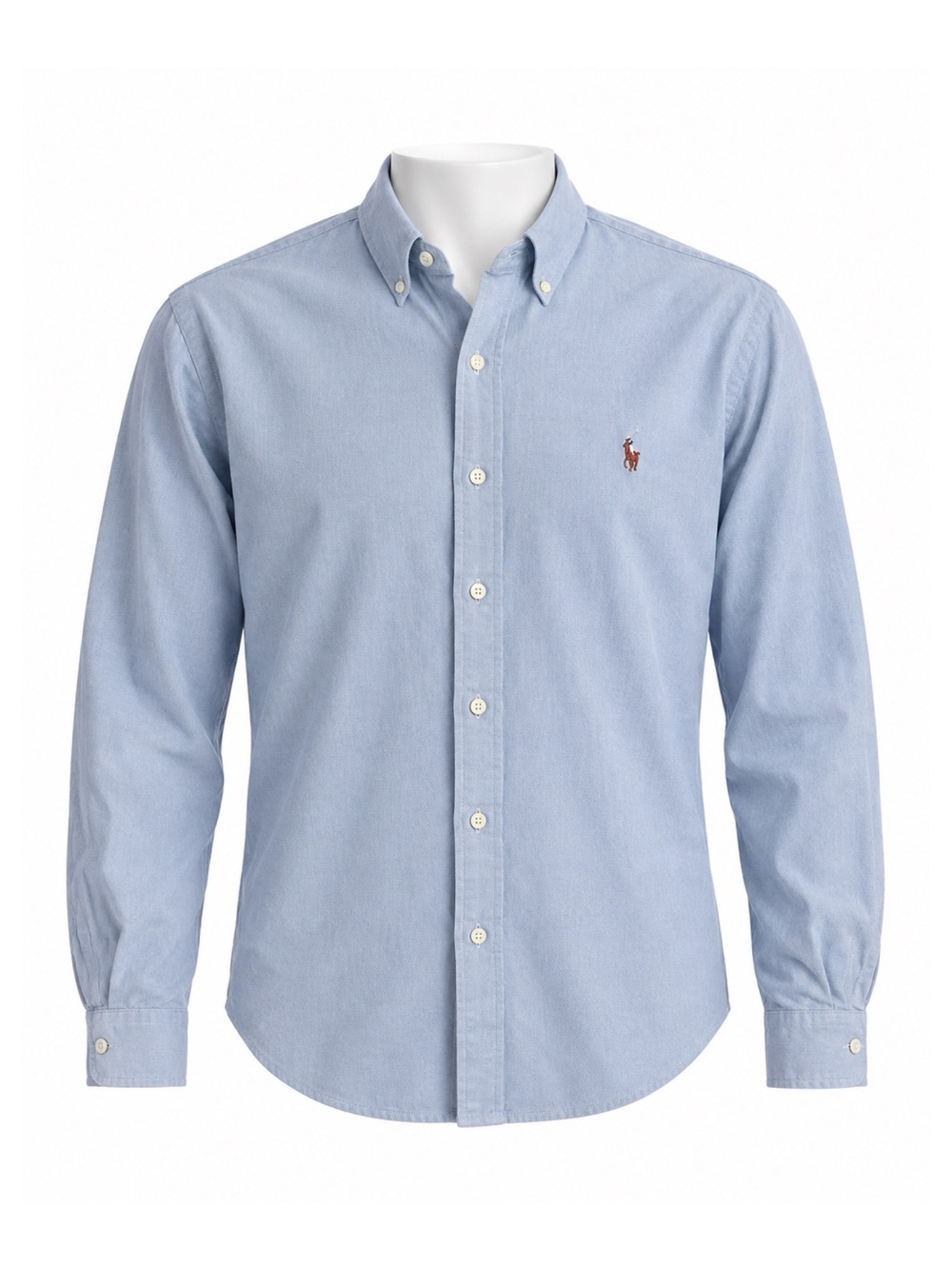 Size XXL Polo Ralph Lauren Men’s Custom Fit Blue Oxford Button-Down Shirt